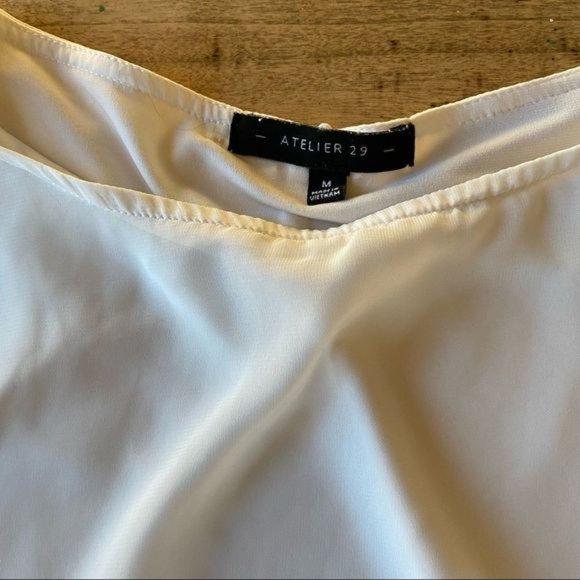 Atelier 29 White Asymmetrical Blouse - M - Picture 2 of 6